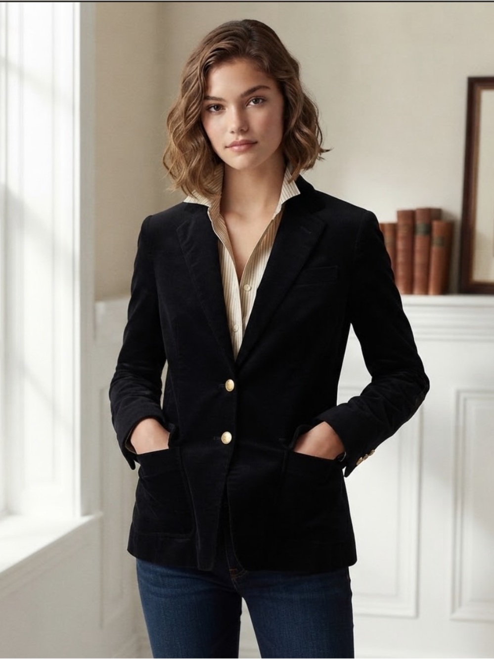 Banana republic black blazer size 0